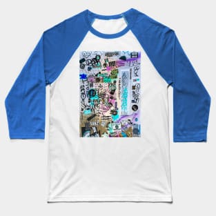 Street Sticker Design Tags Graffiti NYC Baseball T-Shirt